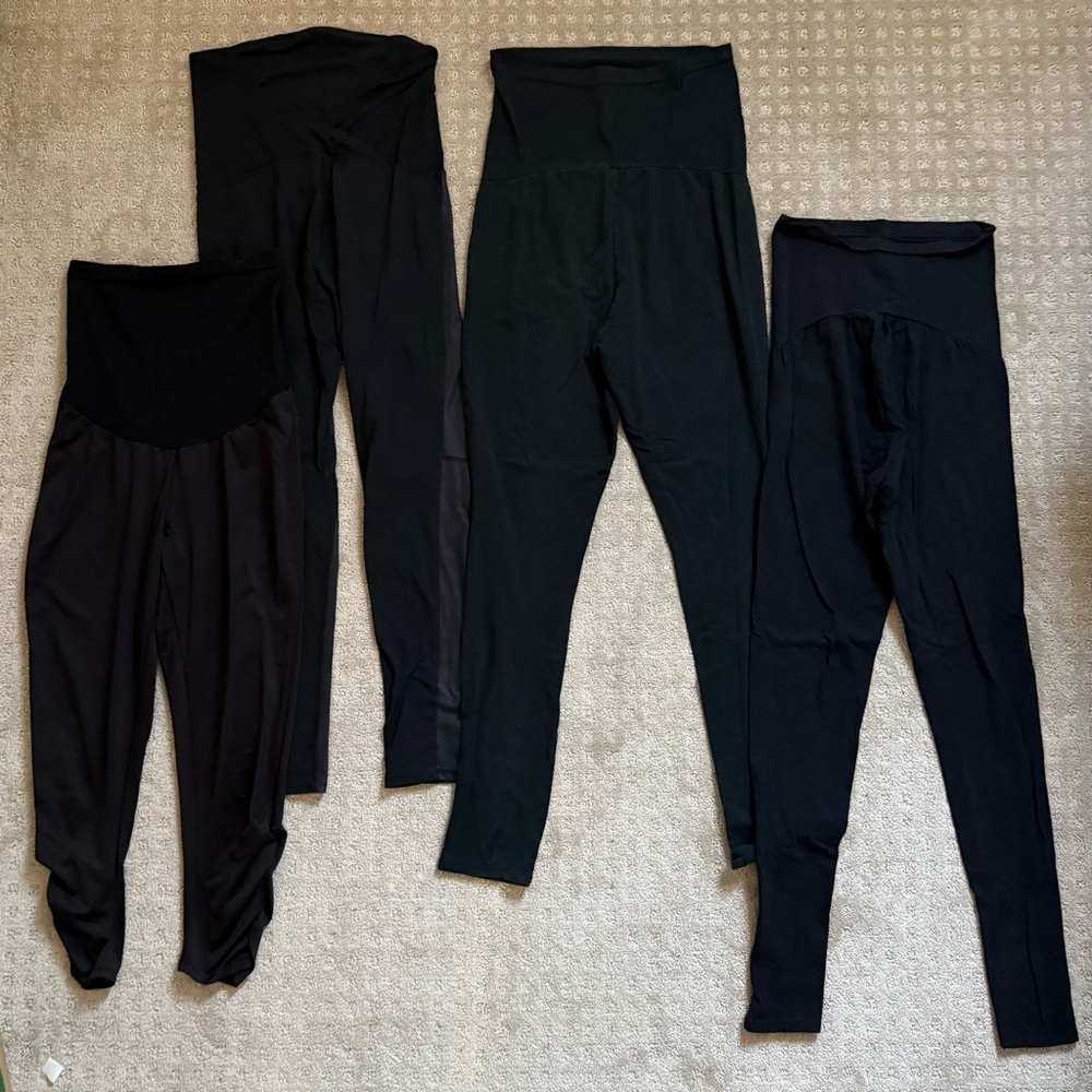 Black Maternity High-Waisted Leggings